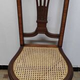 Ancienne Chaise Style Louis XVI Assise Cannée
