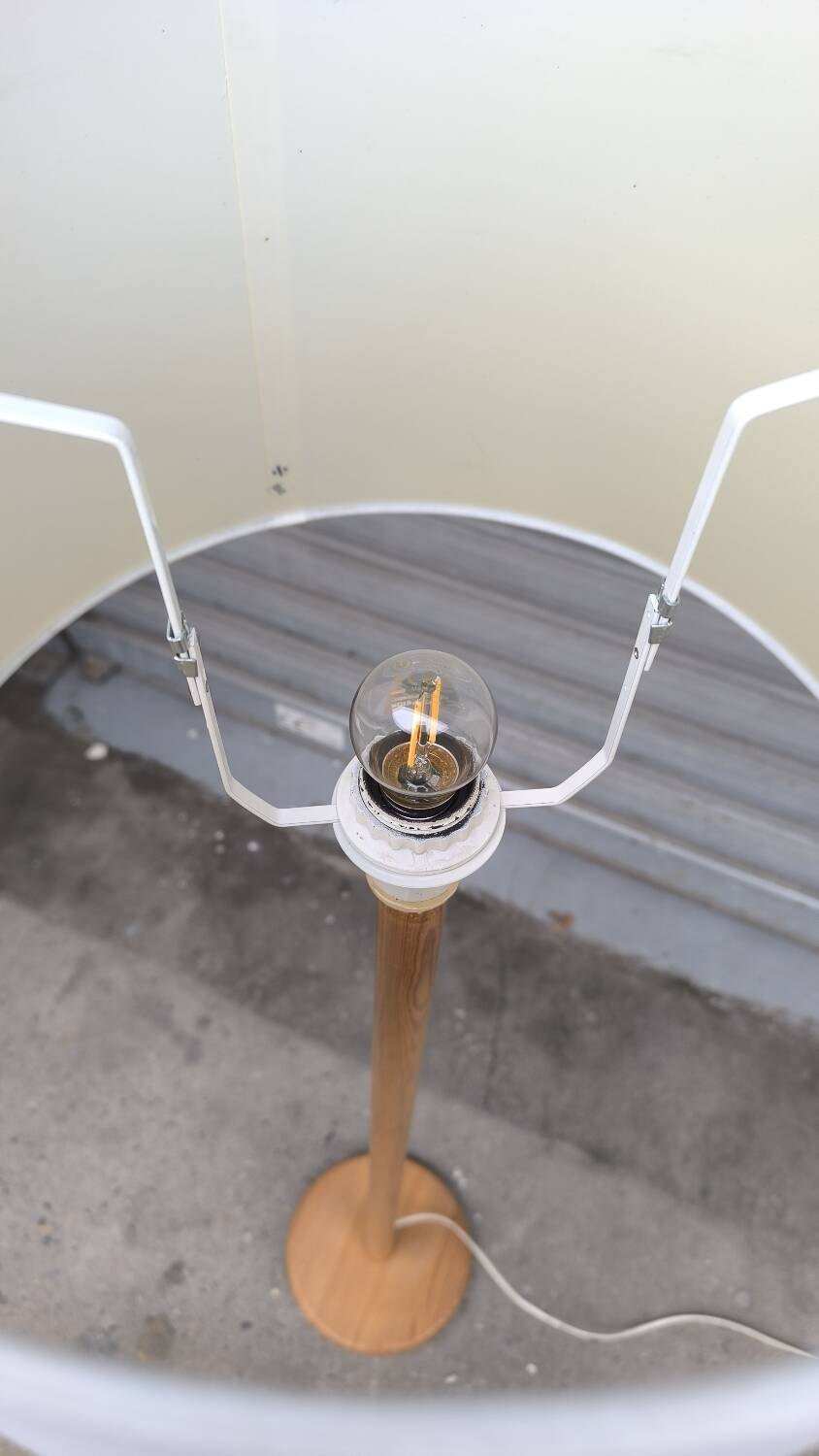 Solid pine floor lamp, Sweden 1970