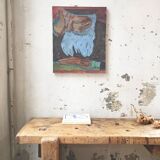 Old man portrait canvas