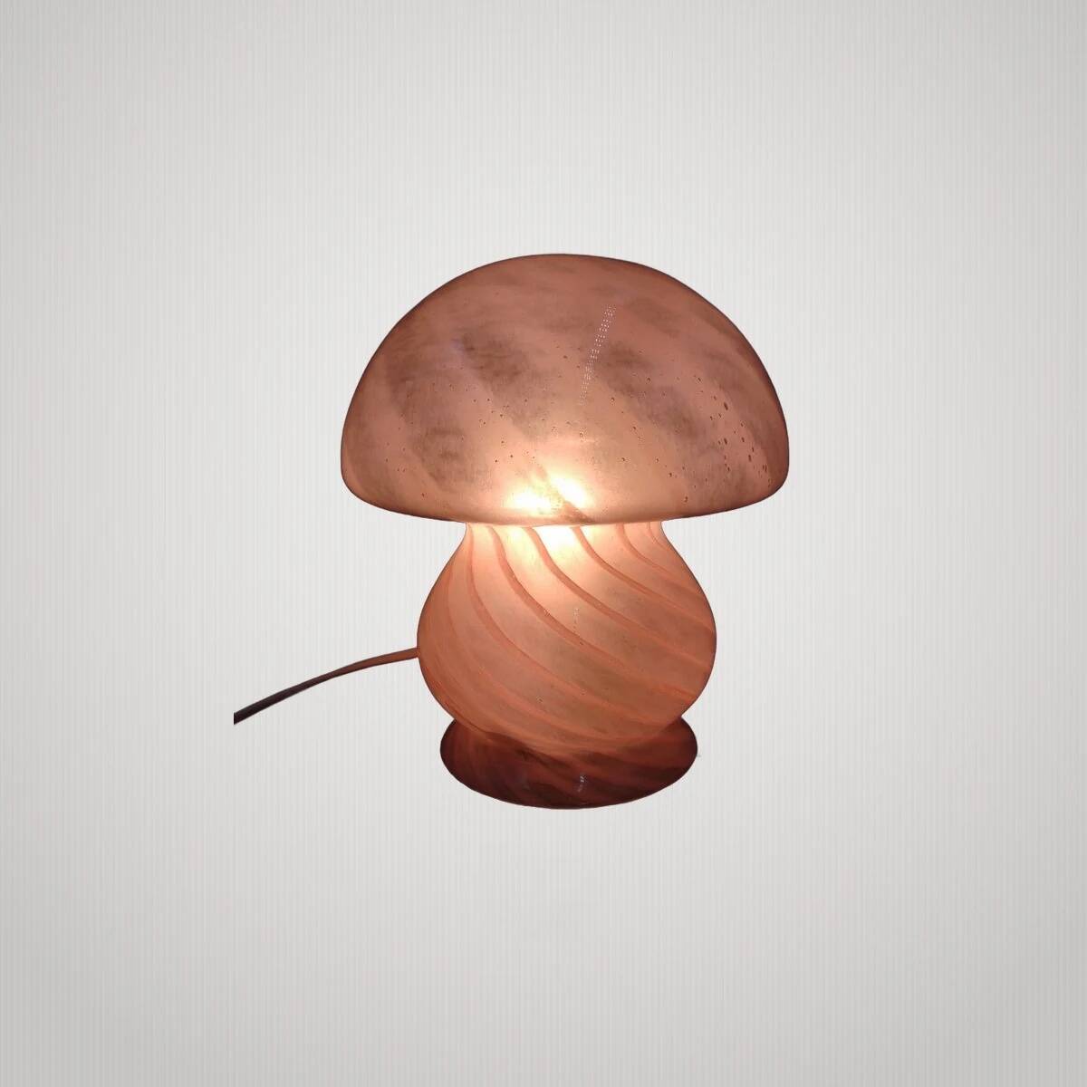 Vintage Murano glass mushroom lamp, Italy 1970.