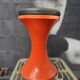 Stamp vintage orange 70's tamtam stool with black foam pad