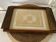 Vintage Art Deco service tray / 1970s – wood & mirrored base