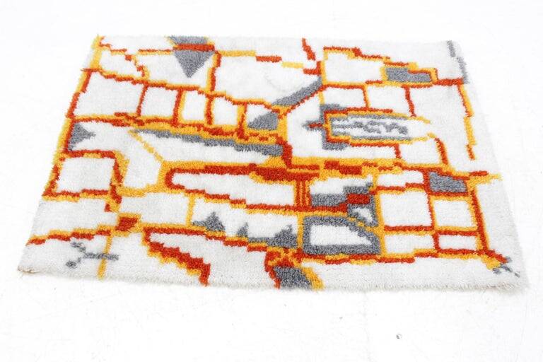 Midcentury Rug, Carpet, Denmark, Ege Rya Style, 1960s