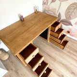 Large solid oak desk