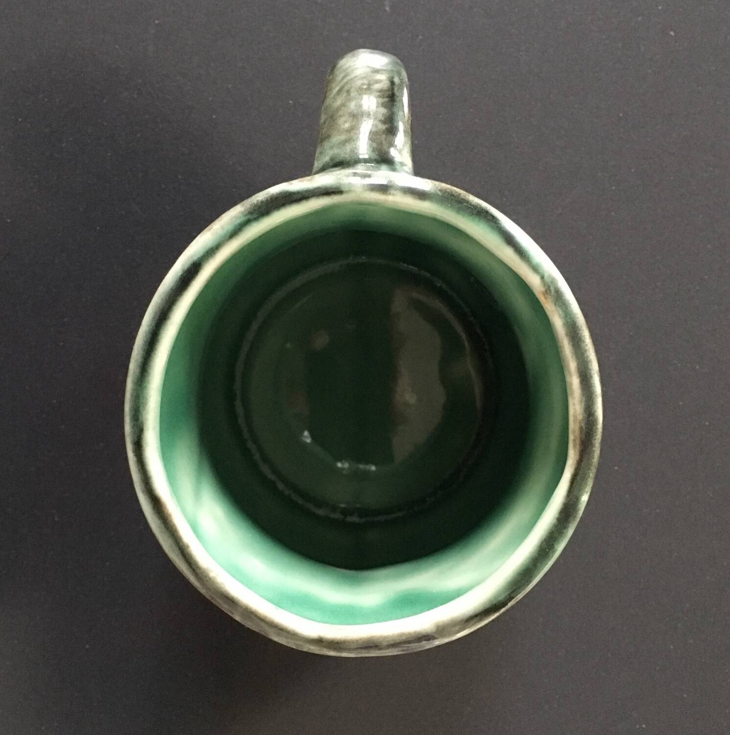 Green ceramic soup tureen