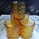 Set of 6 old Pernod amber glasses