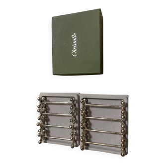 Christofle silver knife holder 4 balls
