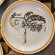 Set of 5 decorative plates Gien by Hughette Sainson