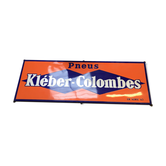 Plaque émaillée ancienne Kleber Colombes 1958