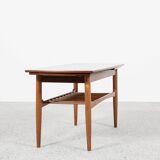 Midcentury Danish extendable coffee table in oak and teak 1960s
