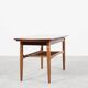 Midcentury Danish extendable coffee table in oak and teak 1960s