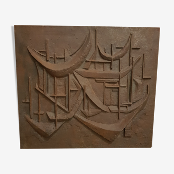 Maneaus abstract composition cast chimney plate