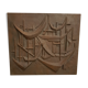 Plaque de cheminée fonte composition abstraite Meneaus