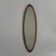 Miroir ovale doré avec bord facetté, années 1950