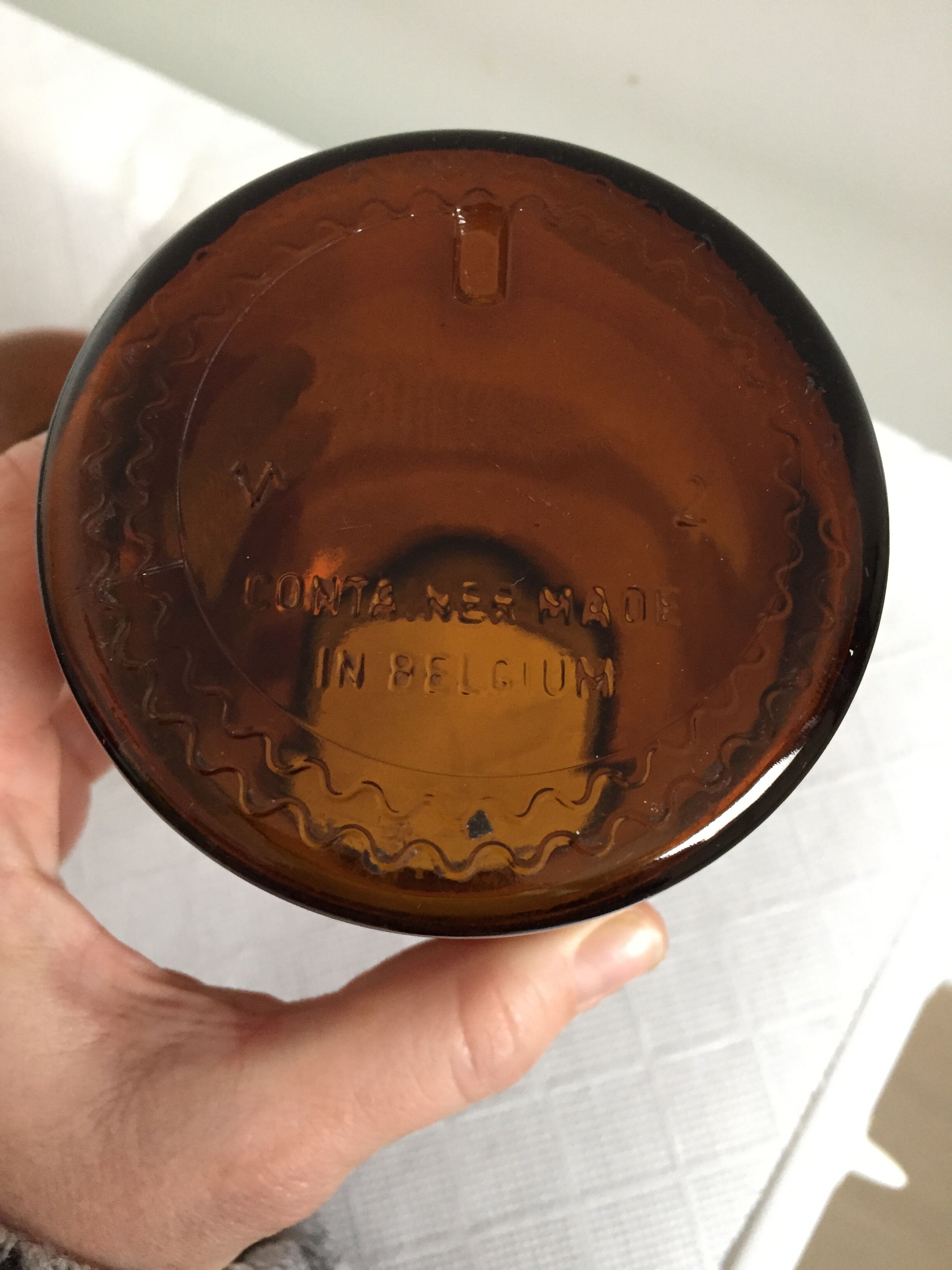 Amber Glass apothecary jar
