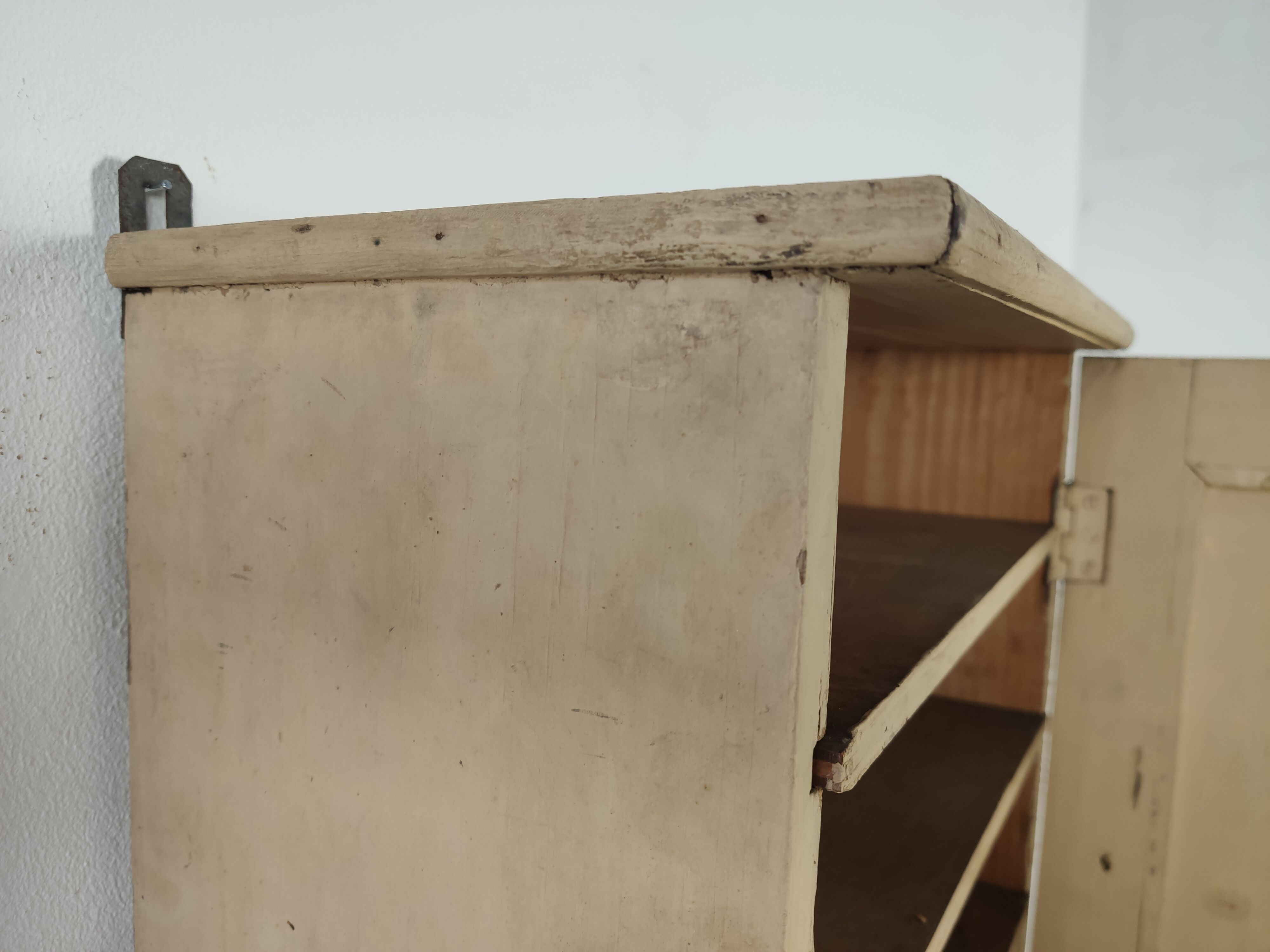 old wooden medicine cabinet, 1950s