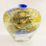 Murano glass vase with gold leaf inclusion, 12 cm, Italy