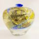 Murano glass vase with gold leaf inclusion, 12 cm, Italy