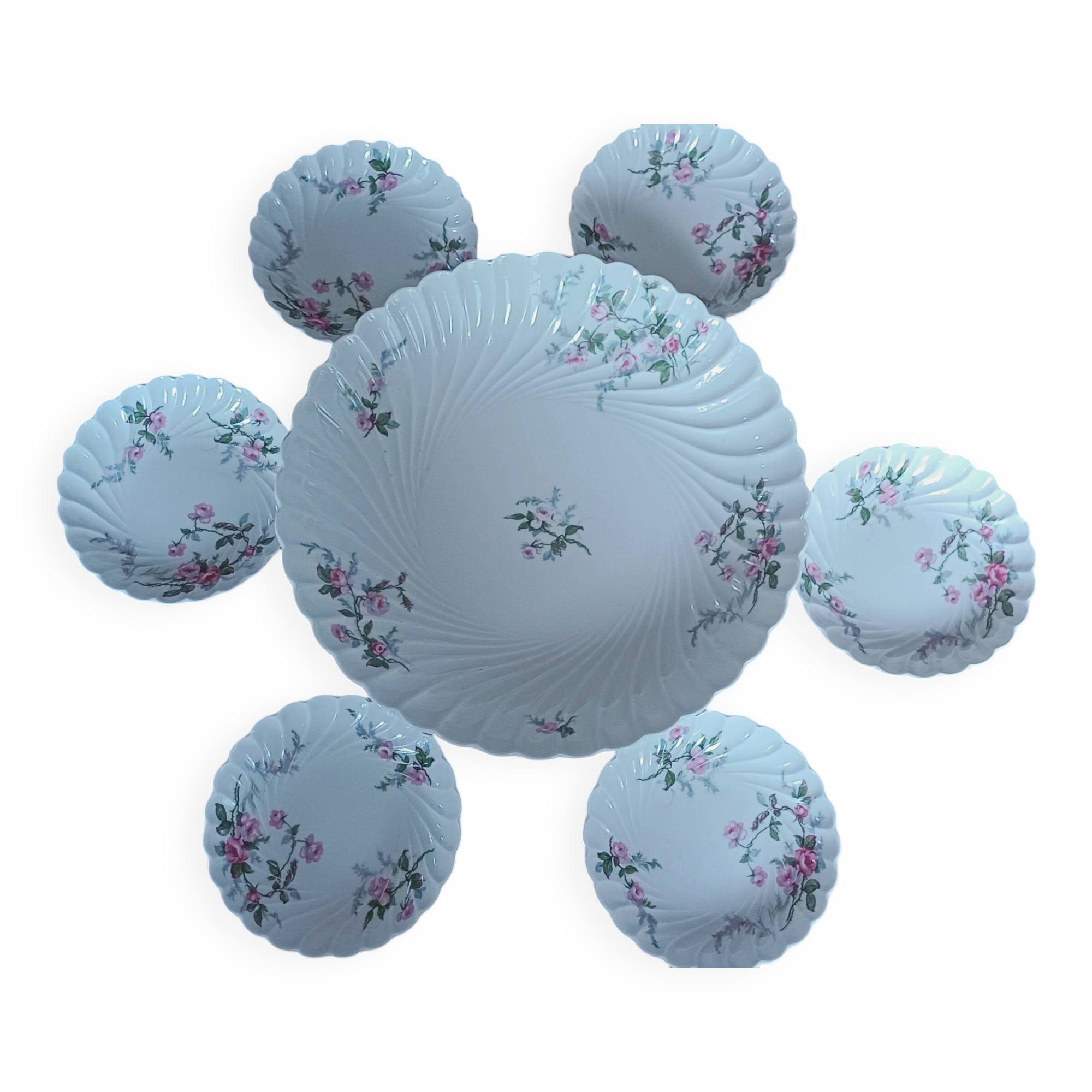 Fruit bowl set and cups