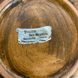 Série De 6 Anciennes Tasses Poterie Des Grottes Céramique Beige Vintag