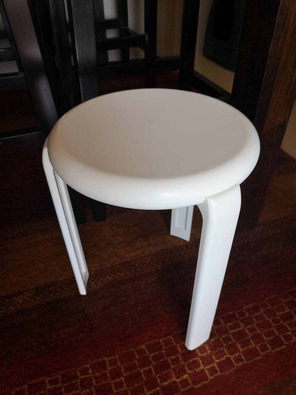 White Lucchese tripod stool - 1970s - Made in Italy