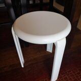 White Lucchese tripod stool - 1970s - Made in Italy