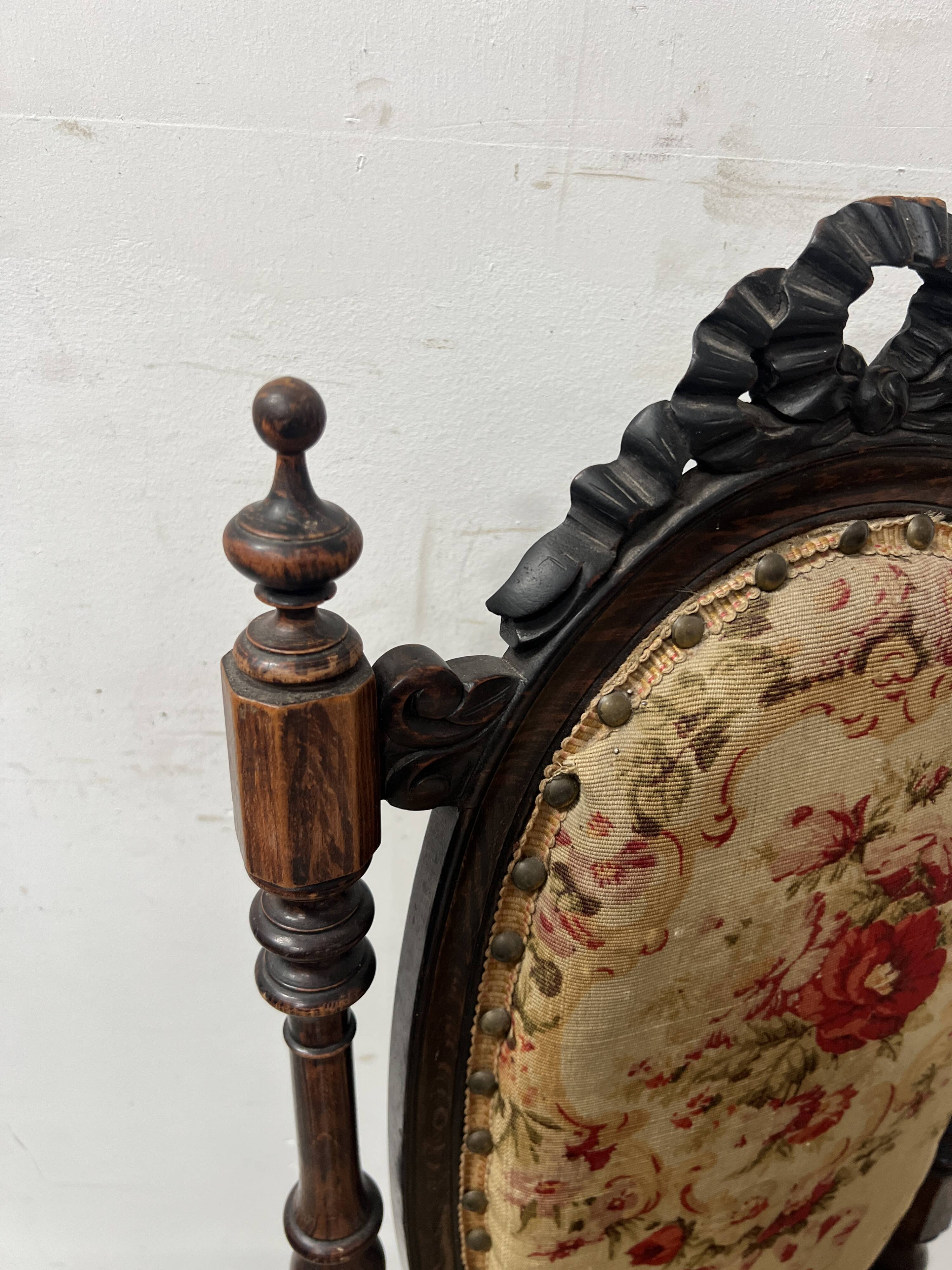 Napoleon III period armchair in solid wood