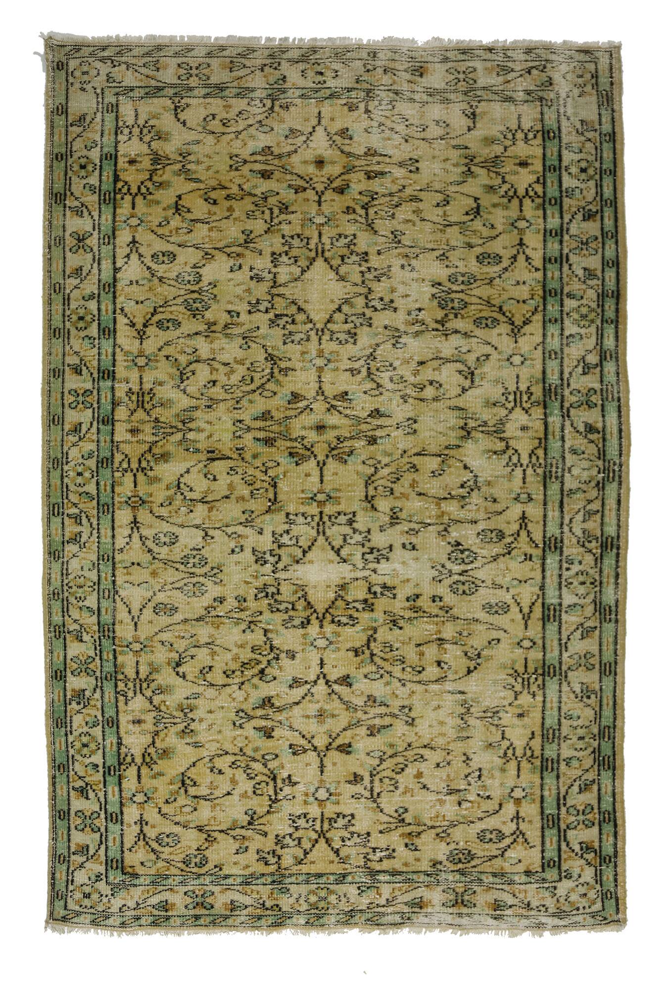 Turkish Anatolian Handmade Vintage Area Rug 245 cm x 169 cm