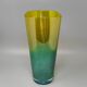 1970s Luxury Green and Yellow Handcrafted Vase in Murano Glass by Ca dei Ve