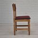 1970s, Danish set of 4 dining chairs, original condition, oak, wool.