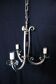 Art Deco three-light chandelier in brass and glass, 1930s