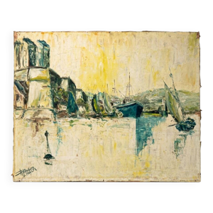 Tableau Vue Port animé - aux