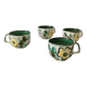 Set of 4 vintage Boch Belgium cups from the 1960s.