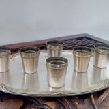 Silver metal liquor service