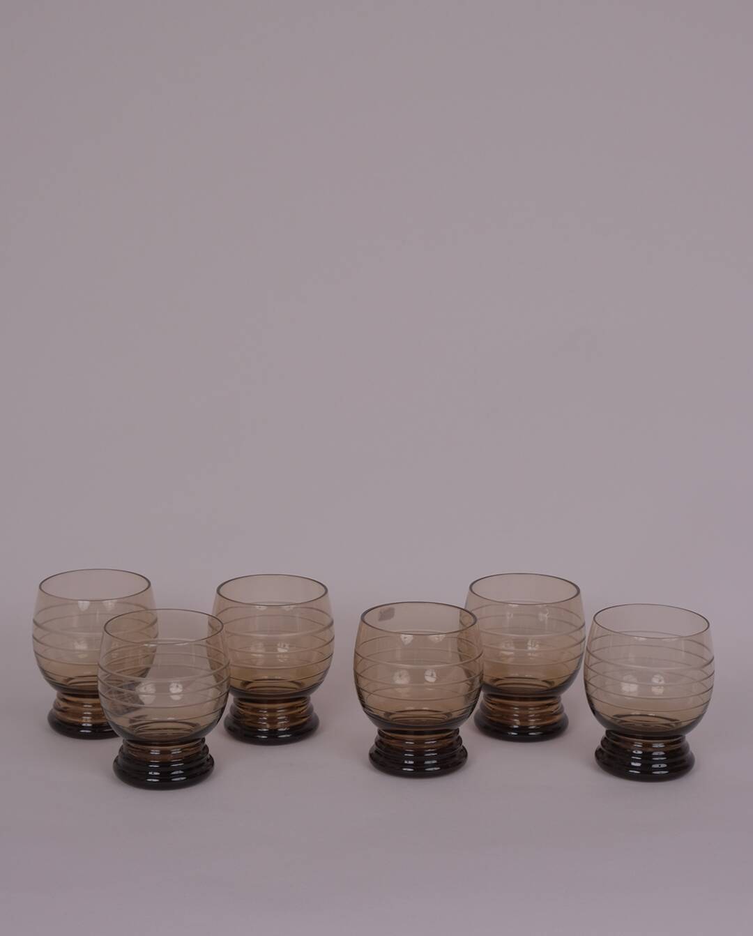 Engraved smoked glasses x6