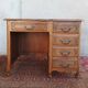 Louis XV desk with 5 drawers in oak