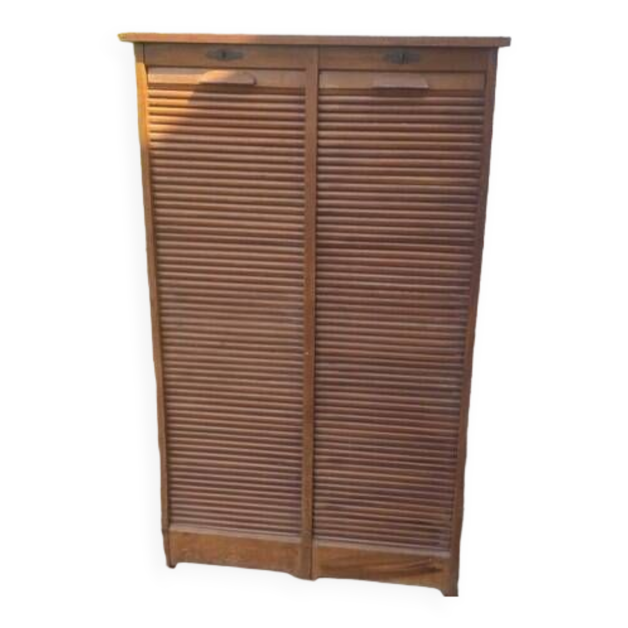 Double filing cabinet, curtain cabinet