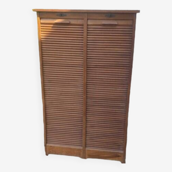 Double filing cabinet, curtain cabinet