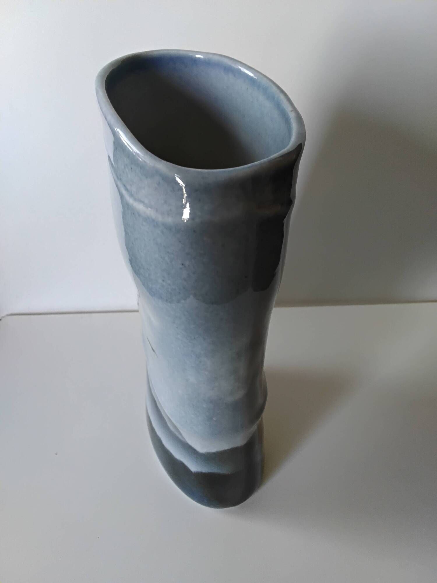 Vase Virebent in porcelain by Claire Debril, 1970s.