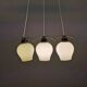 Old chandelier/hanging lamp with three light sources. Danish, design