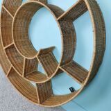 Rattan spiral shelf