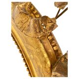 Miroir mural à la feuille d'or du 19ème siècle