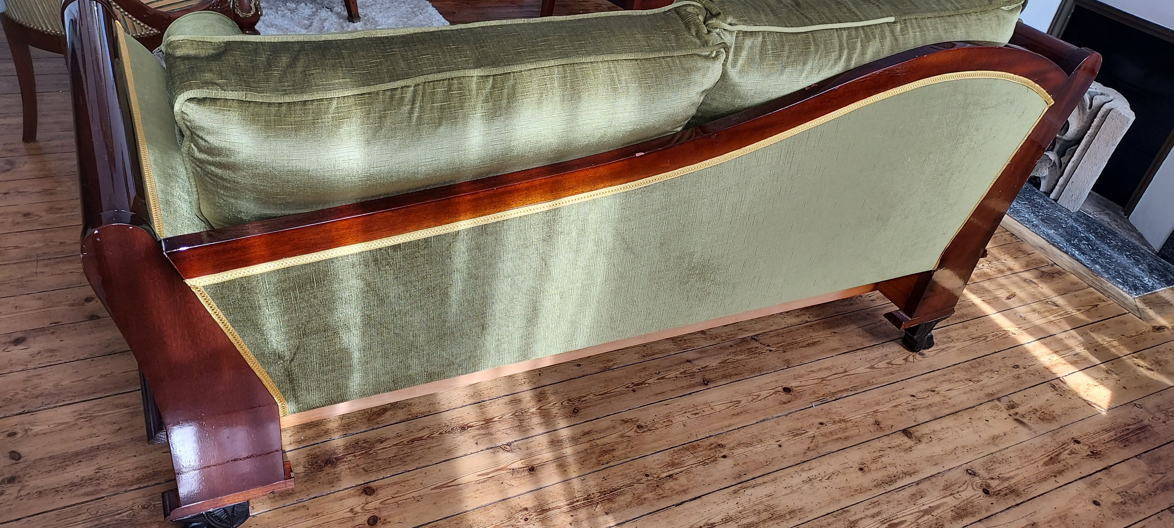 Empire style mahogany bench