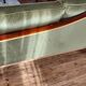 Banquette style Empire en acajou