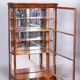 Biedermeier display cabinet, walnut, solid spruce, 1830s, czechia