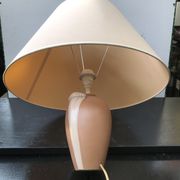 Former schuytener ceramics robert lamp - vintage cream lampshade