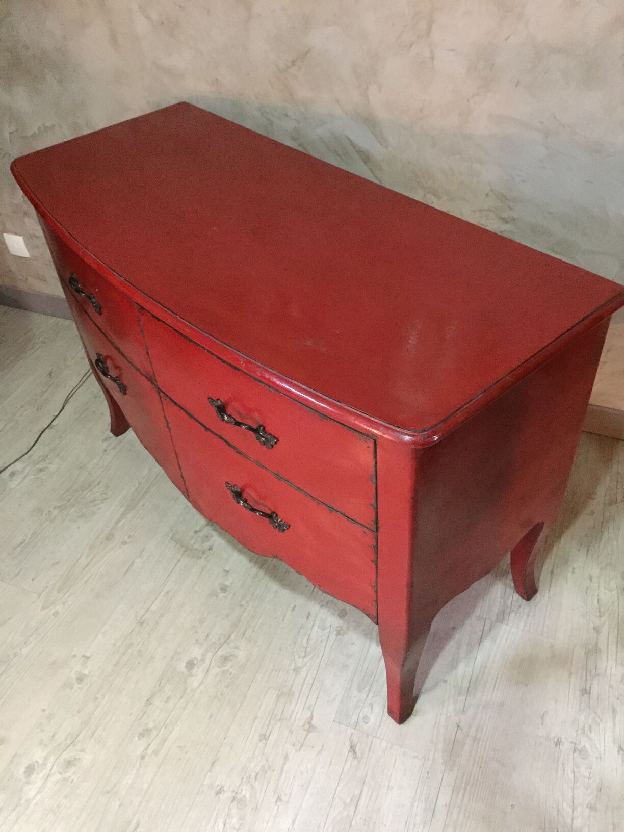 Regency style red dresser