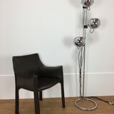 Floor lamp eyeball Gioffredo Reggiani 3 balls chrome 70's space age