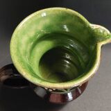 Glazed terracotta pitcher from Savoie, early 20th century