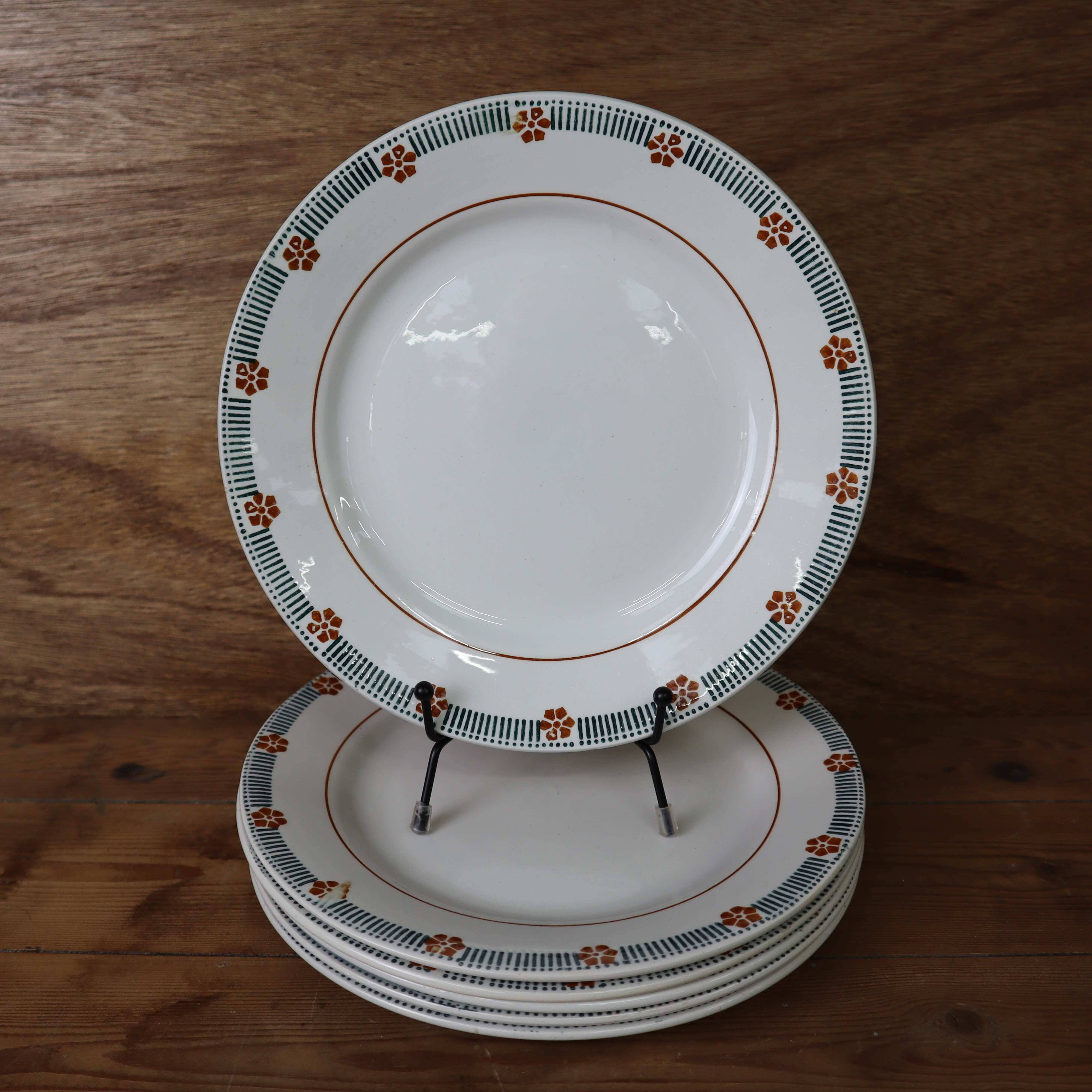 Set of 6 St Amand Céranor flat plates Parame model